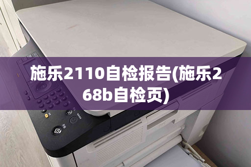 施乐2110自检报告(施乐268b自检页)